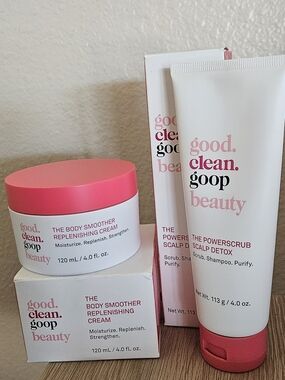 good. clean. goop beauty Body Smoother & Powerscrub Scalp Set